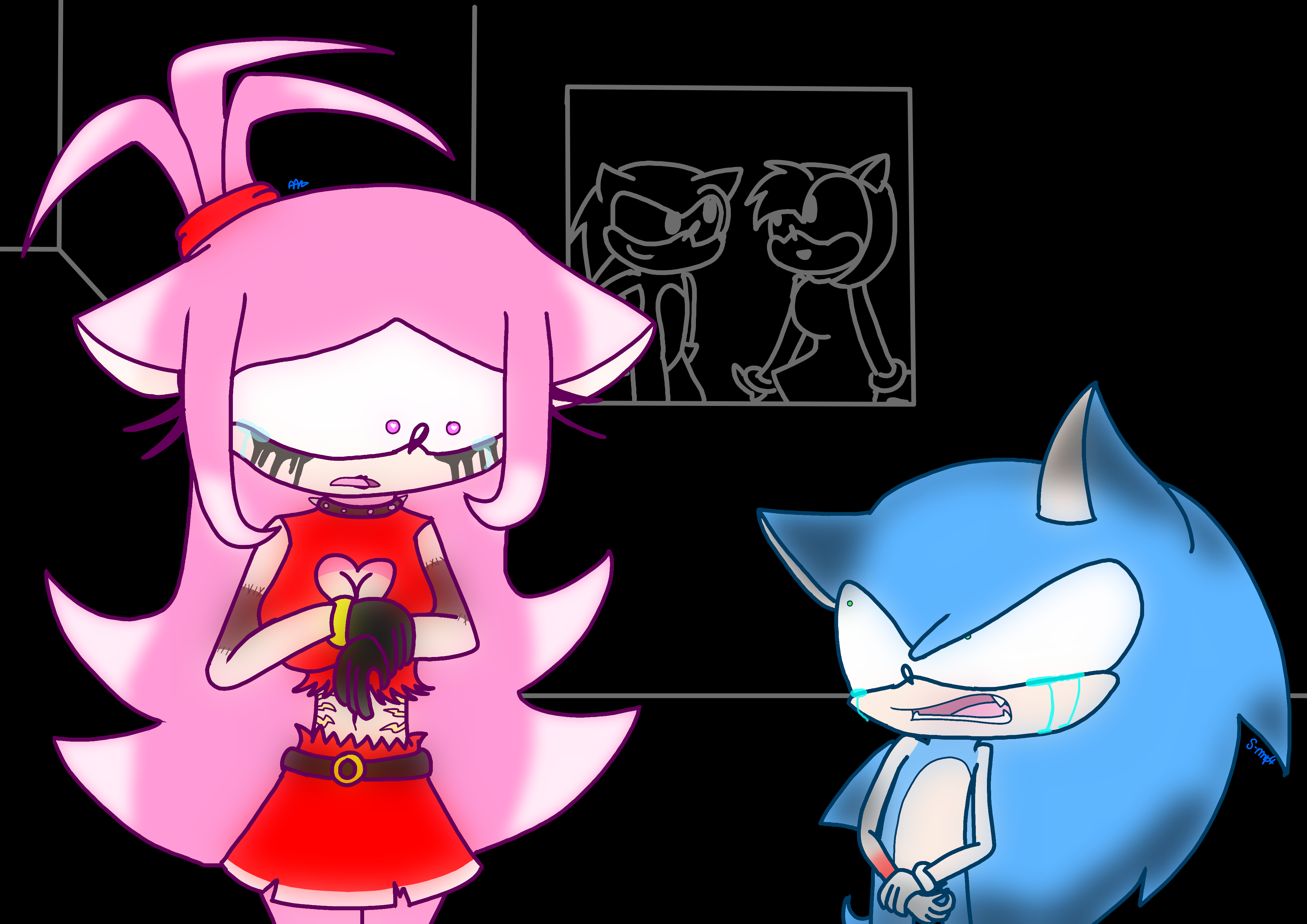 Amy and Sonic.exe by WolfKIce on DeviantArt