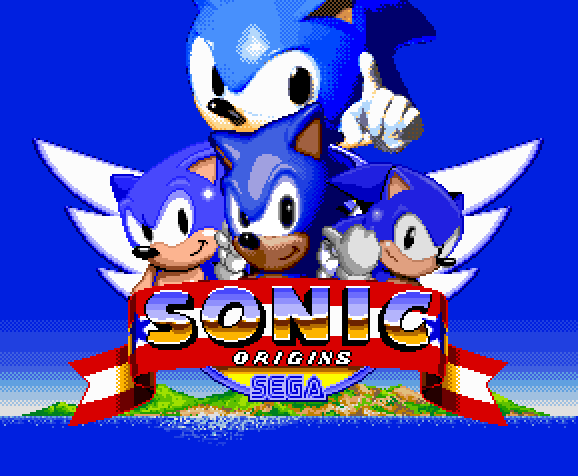sonic the hedgehog title screen but sonic is replaced
