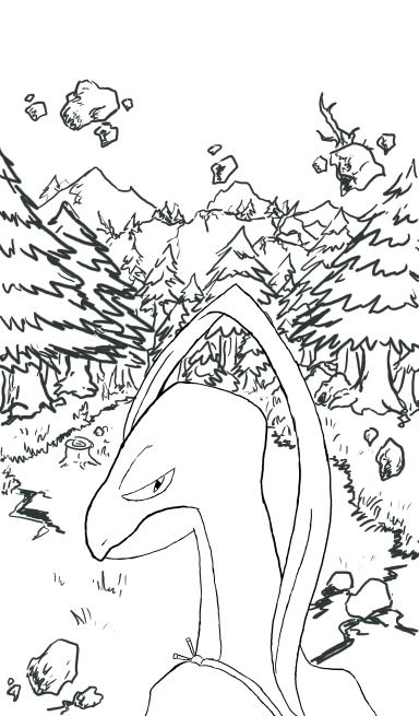 Grovyle - Dusk Forest lineart