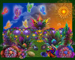 Apo Rainbow Butterfly Garden by wolfepaw