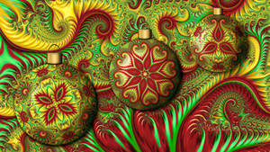 Fractal Kaleidoscope Christmas Ornaments