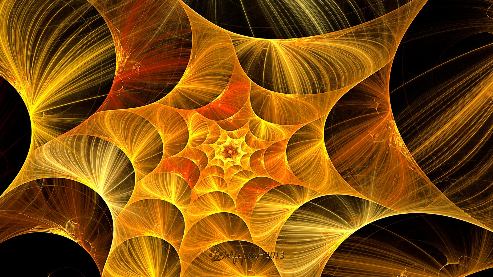 Golden String Spiral by wolfepaw on DeviantArt