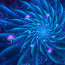 Blue Spiral Flower