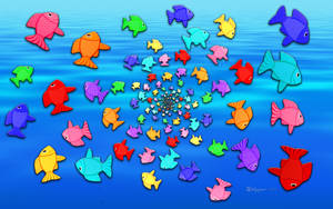 Fractal Art School of Fishies