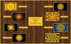 Collage of 8 fractal suns used on CBS Sunday Morni