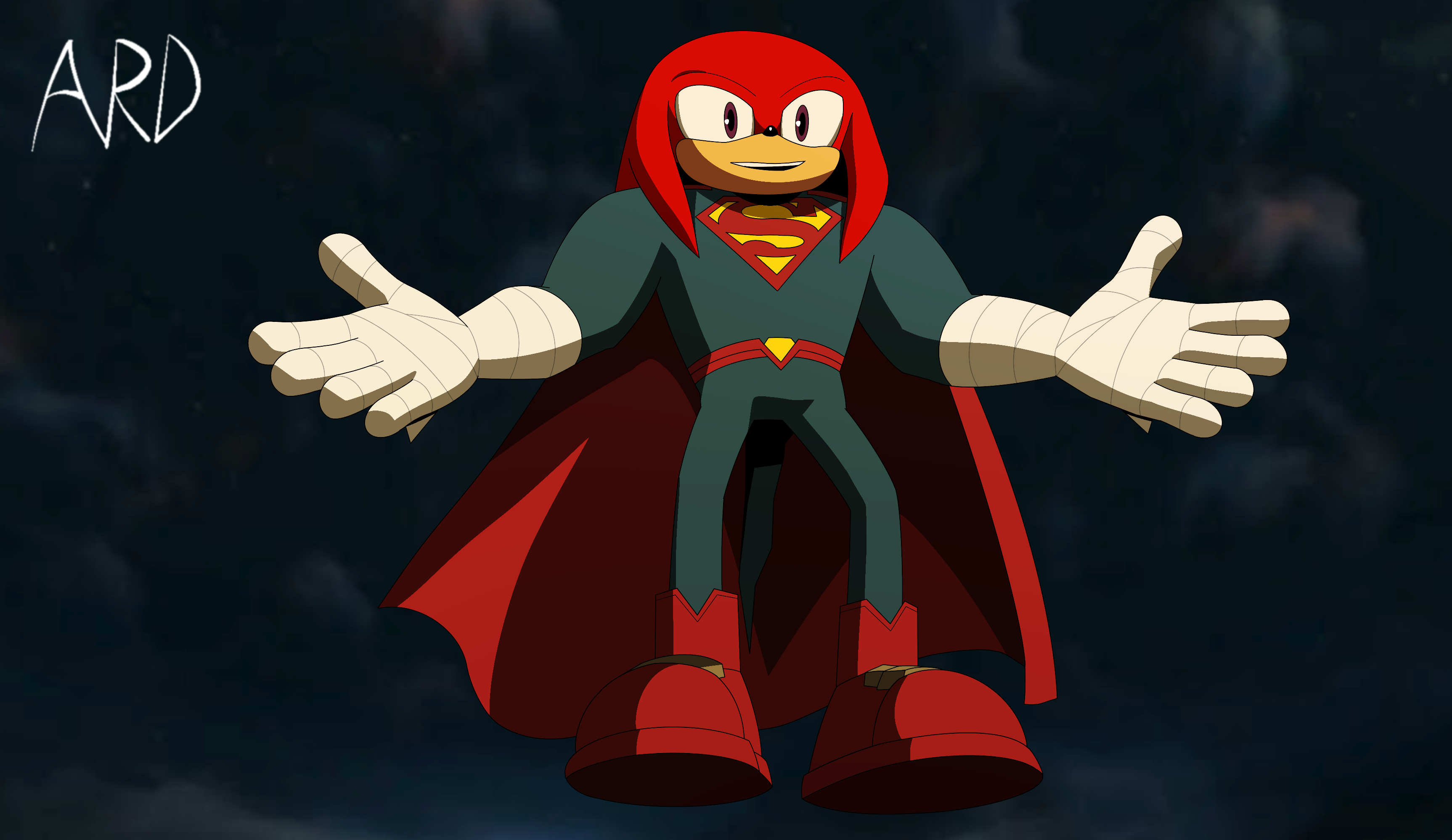 Knuckles as Superman by Axel-Droga on DeviantArt