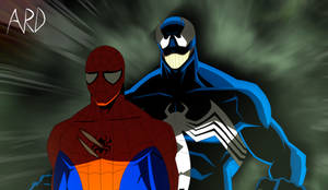 Venom behind Spidey