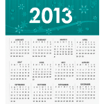 Vector 2013 Calendar 2