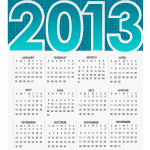 Vector Calendar for 2013