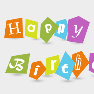 Free Vector of the Day #188: Happy Birthday Text