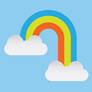 Free Vector of the Day #271: Rainbow and Clouds