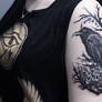 Raven tattoo front view