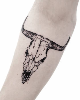ox skull tattoo