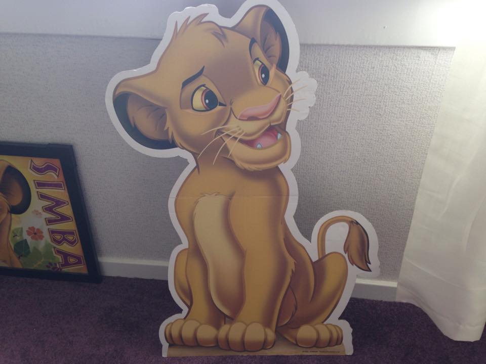 SIMBA THE LION KING DISNEY 84cm TALL CARDBOARD CUTOUT FREE STANDING STANDEE