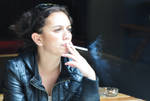 thinking waiting smoking by Rikitza