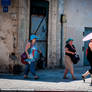 Walking under the sun in Jaffa