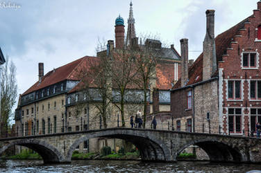 Bridge in Bruges by Rikitza