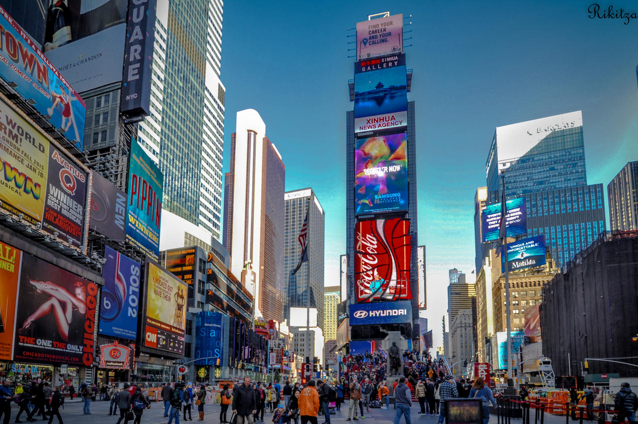 Autumn sky over Times Square - dedicated to Janan