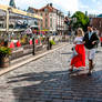 Polish tourist in old Riga