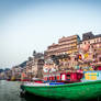 Incredible India - boats at the ghat