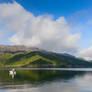 at the Hakone lake