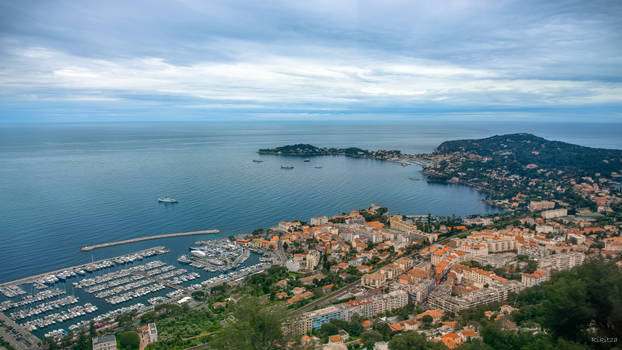 Aerial view of marina in Provenece