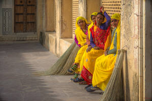 Incredible India - women in yellow