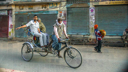 incredible India - street transportation Varanasi by Rikitza
