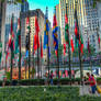 Rockefeller flags - in Manhattan