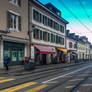 afternoon tram in Carouge