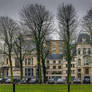 Autumn building in Antwerp