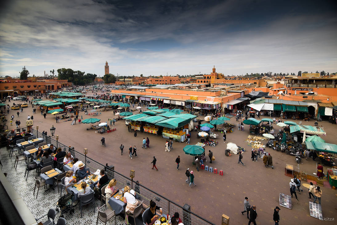 Marrakech - the main square by Rikitza on DeviantArt