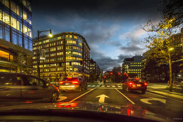 night driving in Boston  