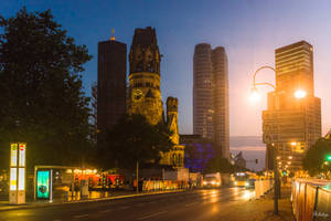 night on the boulevard in Berlin