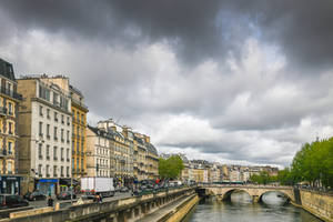clouds over the Seine