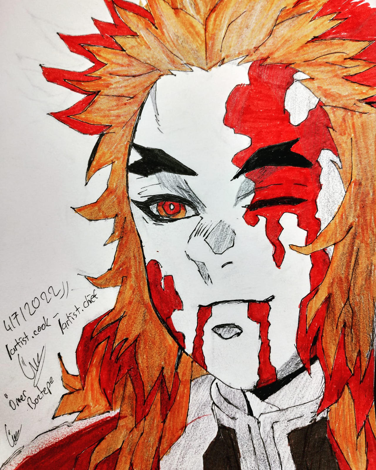 Rengoku Kyojuro from Demon Slayer Kimetsu no Yaiba by OmerBoz on DeviantArt