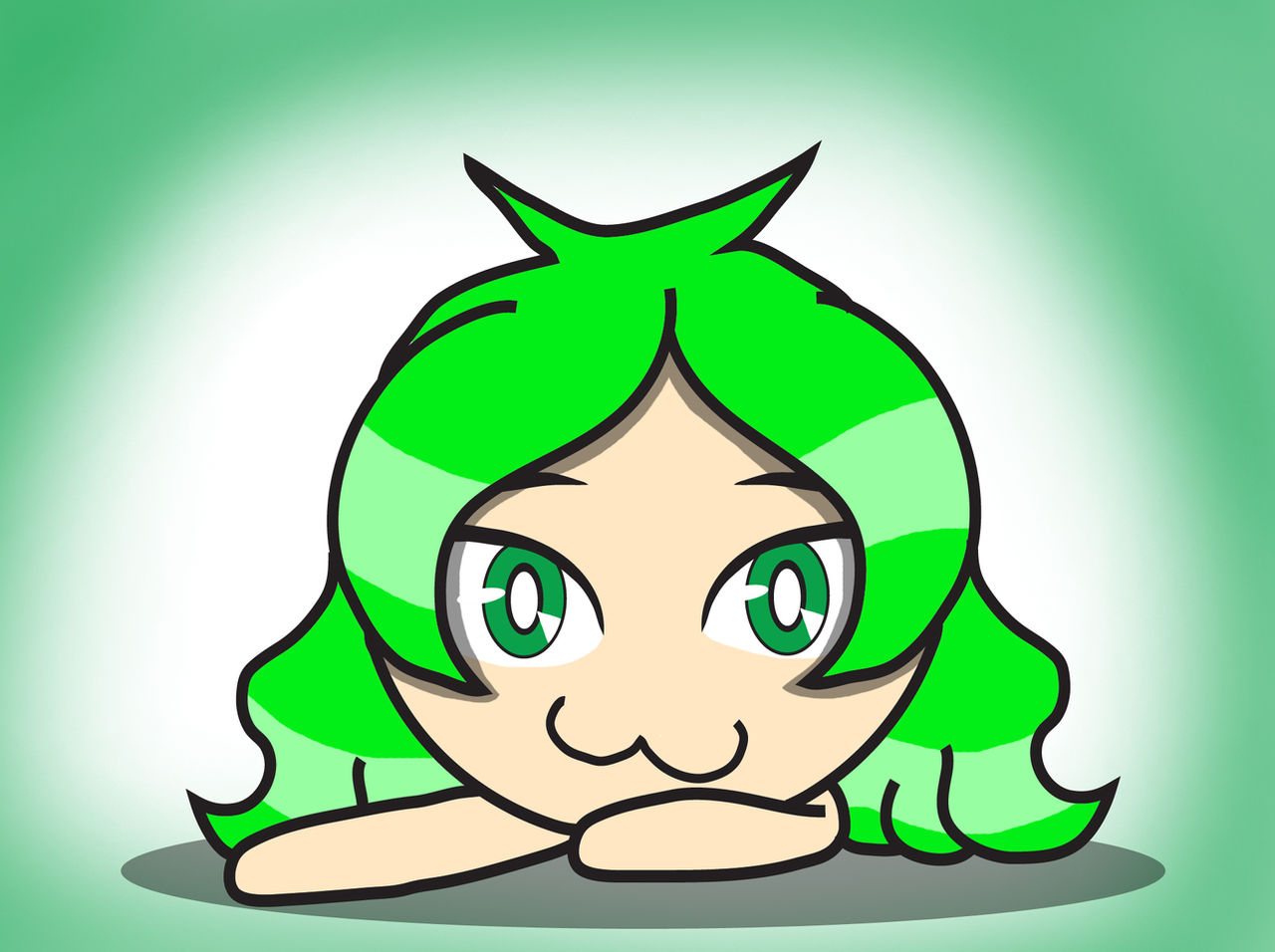 Green Color Chibi Green Chibi by RockiArt44 on DeviantArt