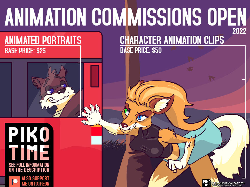 Animation Video Commissions Animation Commissions OPEN (Static Version) 2022 by pikotime on DeviantArt