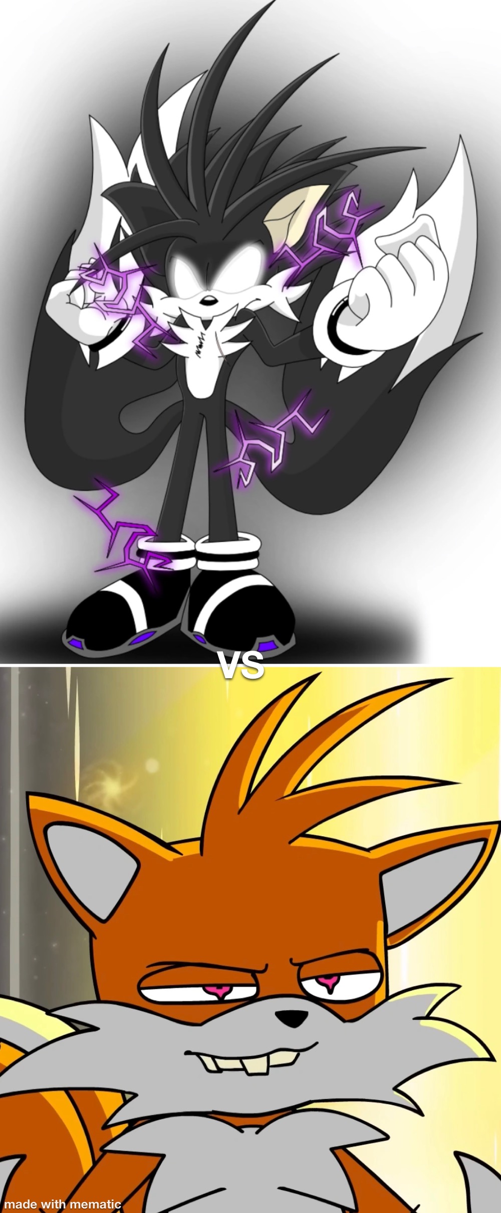 Super Dark tails vs sh tails by sourpatchyummy07 on DeviantArt