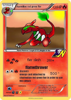 Charmilion Red Green Fier card fake