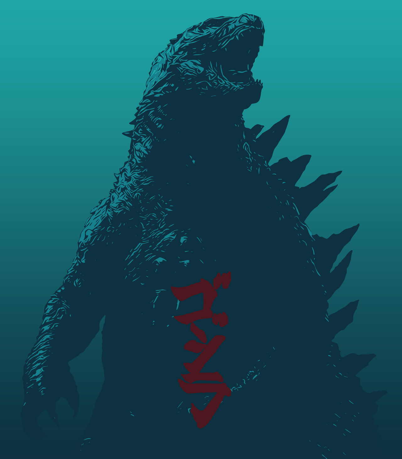Godzilla Lettering Vector Godzilla Vector Png Godzilla In Line Style Illustration Vector,