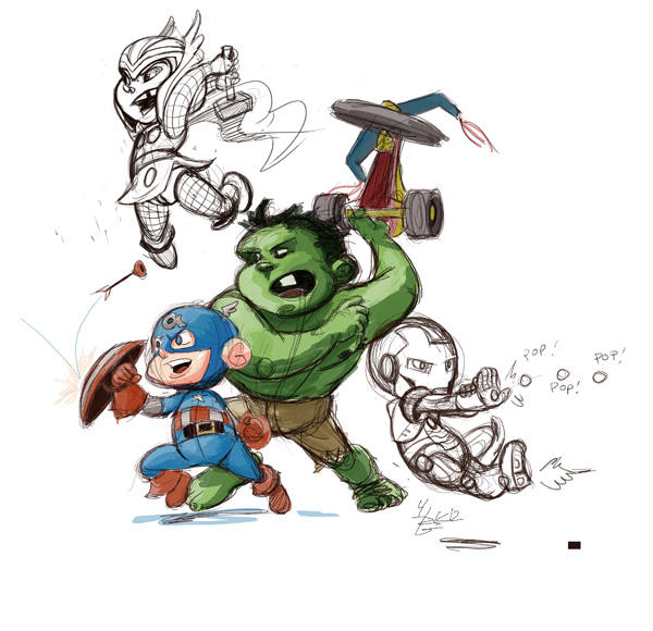 Mini Cap and the Mini Avengers by irongiant775 on DeviantArt