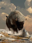 Frosted Bison by deskridge