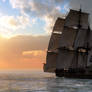 Pirate Ship Sunset