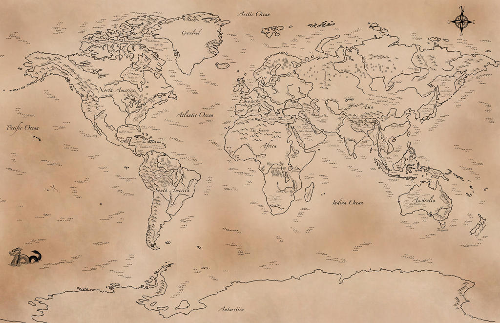 Fantasy Map of the World by deskridge on DeviantArt