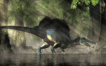 Spinosaurus in a  Swamp