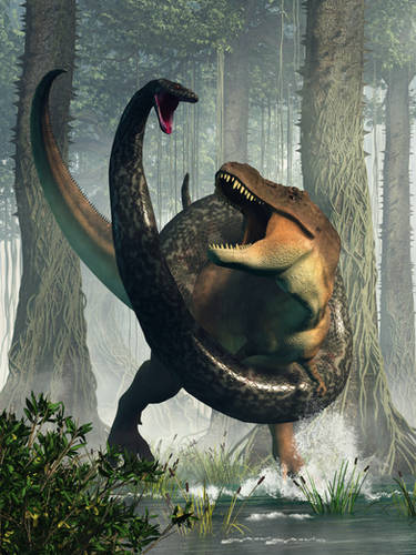 T-Rex vs Titanoboa