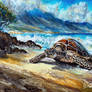 Sea Turtle On The Beach