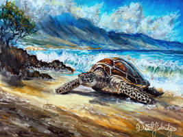 Sea Turtle On The Beach