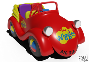 Cartoony Big Red Car